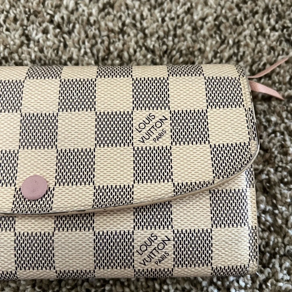 LV NeverFull MM Checkered Ballerine Pink Tote Bag - Picture 8 of 16